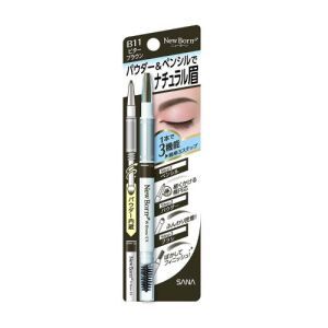 SANA Newborn 3 Ways Eyebrow Pencil B11 Bitter Brown