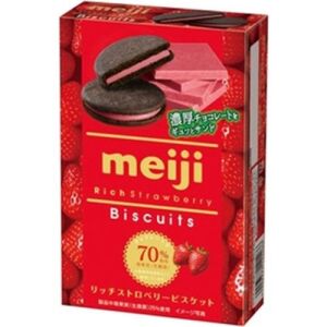 MEIJI RICH STRAWBERRY CHOCOLATE BISCUIT 96g