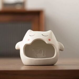 Multi Purpose Cute Ceramic Ashtray/Tealight Holder - Cute Cat