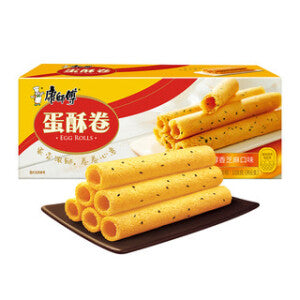 MasterKong Egg Roll Cracker Bleck Sesame Flavor 108g