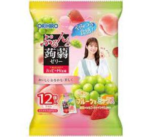 ORIHIRO Konjac Jelly Mix Fruit Flavor 12pcs