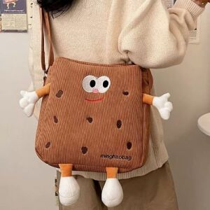 Cookie Corduroy Crossbody Bag - Khaki