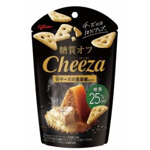 Glico Sugar off Cheeza Biscuit (Double Cheese with Black Pepper Flavor) 36g