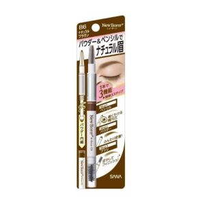 SANA Newborn 3 Ways Eyebrow Pencil B6 Natural Brown