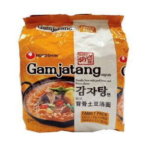 NONGSHIM Gamjatang Myun-Noodle Stew With Pork Bone And Potato Flavor 97g*4Bag