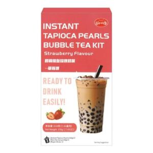 KLKW Instant Bubble Tea Kit Strawberry Flavor (3 Servings) 210g