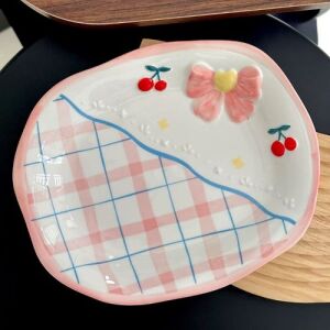 Cute Cherry Ceramic Plate