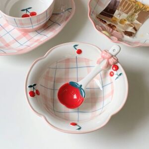 Cute Cherry Ceramic Bowl