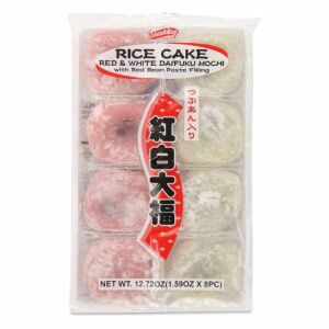 Shirakiku Daifuku Red & White Mochi Rice Cake 360g