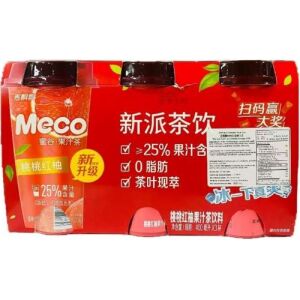 XIANG PIAO PIAO Meco Fruit Tea Peach & Pink Grapefruit Flavor 400ml *3