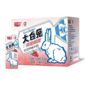 White Rabbit Milk Drinks (Red Bean Flavor) (200ml *12)