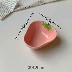 Vegetable Series Strawberry Pink Ceramic Condiment Bowl Small