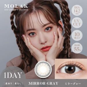 MOLAK Daily Contact Lens (Mirror Gray) (10 Lenses) -8.00