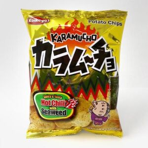 Koikeya Karamucho Hot Chili with Seaweed Chips 54g