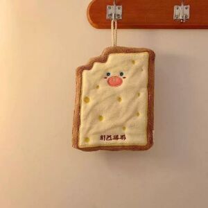 Cute Food Shape Cartoon Soft Hanging Hand Towel - Cookie