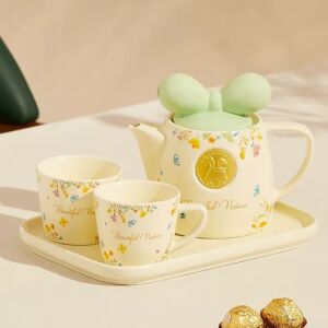 Maple Bowknot Tea Set with Gift Box - Green