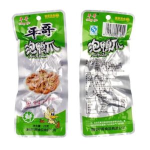 Ping Ge Duck Paw Meat Snack Pickled Peppers Flavor 26g
