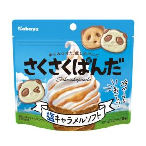 KABAYA Saku Saku Panda Chocolate Cookies Salty Caramel Flavor 43g