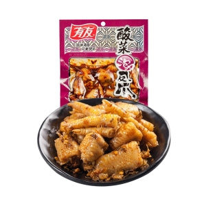 YouYou Pickled Kimchi Chicken Paws Flavor Snack 100g