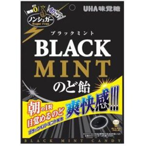 UHA Mikakuto Non-Sugar Black Mint Throat Candy 75g