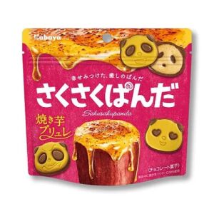 KABAYA Saku Saku Panda Chocolate Cookies Sweet Potato Flavor 38g