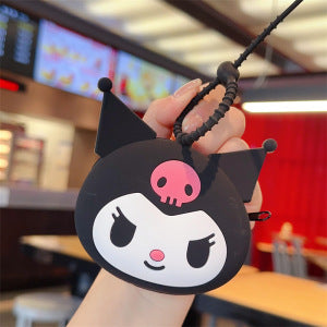 SANRIO Coin Purse Keychain (BLACK KUROMI)