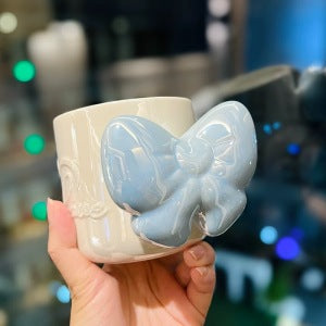 Bow Shaped Laser Ceramic Cup (BLUE)