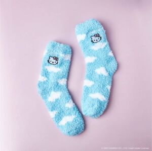 THE CREME SHOP Hello Kitty Sole Soft Infused Cozy Socks Cloud Love