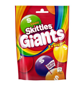 Skittles Chewy Sweets Fruit Flavoured Pouch Bag 141g