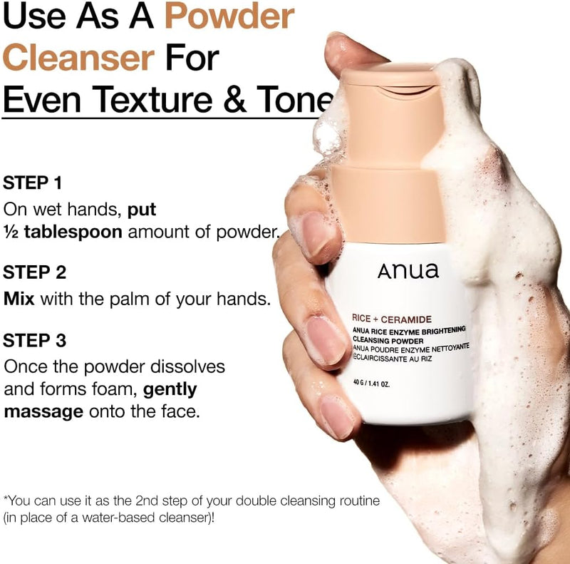 ANUA Rice Enzyme Brightening Cleansing Powder 40g