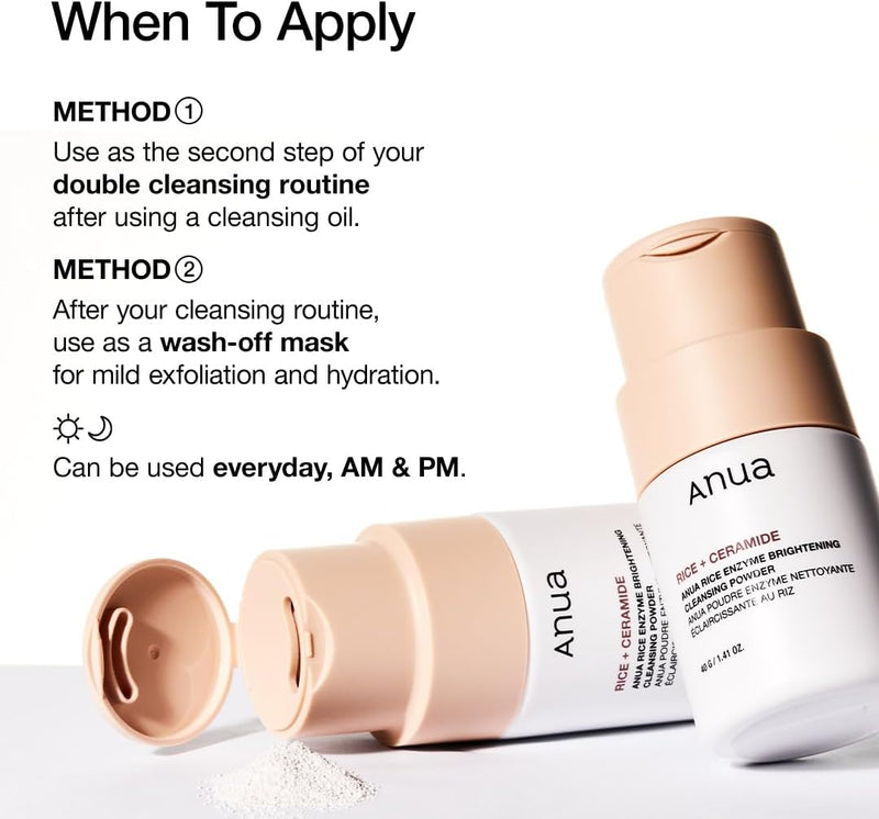ANUA Rice Enzyme Brightening Cleansing Powder 40g