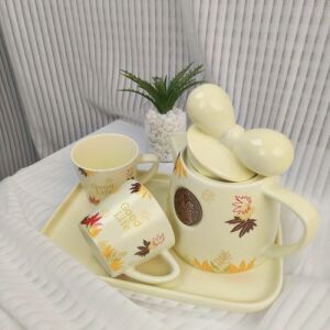 Maple Bowknot Tea Set with Gift Box - Ivory