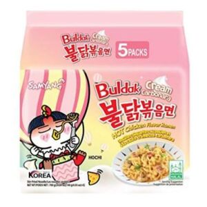 SAMYANG Buldak Hot Chicken Ramen Cream Carbonara Flavor (5 Bags)