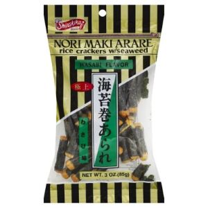 Shirakiku Norimaki Arare Rice Crackers ( Wasabi Flavor) 85g