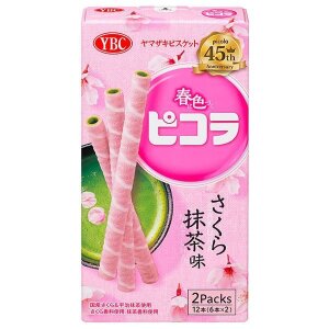 YBC Picola Sakura Matcha Egg Rolls  49g (2packs)