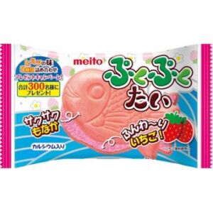 Meito Fish Shaped Wafer Strawberry 16.5g