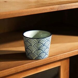 Blue and White Porcelain Cup- Wave Pattern 200ml