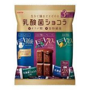 Lotte Lactic Acid Bacteria Chocolate 3 Types Assortment Pack 112g