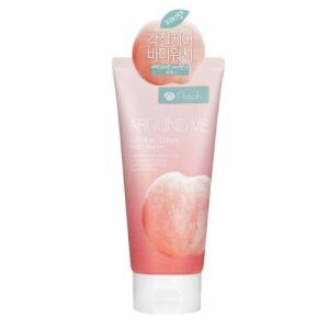 AROUND ME Natural Scrub Body Wash Peach 200ml