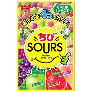 Nobel Sours Gummy (Mixed Fruits) 80g