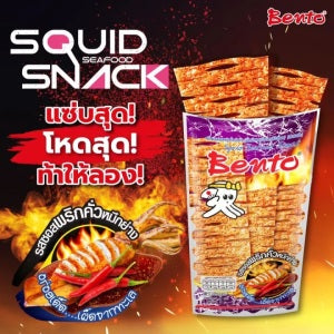 BENTO Squid Seafood Snack Grilled Squid Spicy BBQ 20g