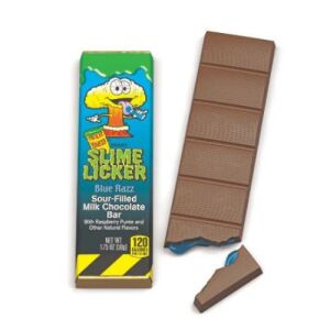 Toxic Waste Slime Licker Chocolate Bar Blue Razz Flavor 50g