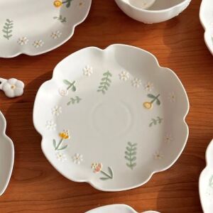 Delicate Floral Ceramic Plate