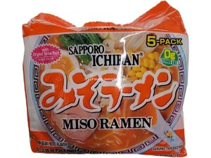 Sapporo Ichiban Instant Ramen 5 Pack (Miso Flavor)
