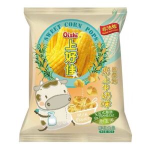 Oishi Sweet Corn Pops Milk Flavor 80g