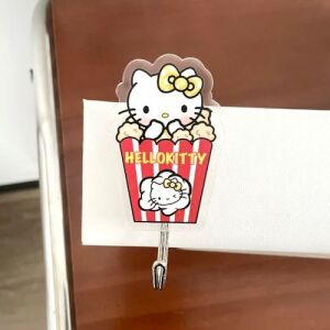 Sanrio Food Series Acrylic Hooks - Popcorn Hello Kitty