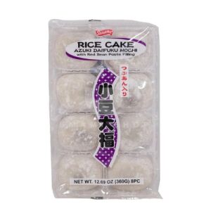 Shirakiku Daifuku Red Bean (White Mochi) Rice Cake 360g