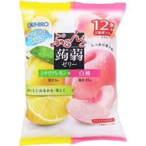 ORIHIRO Konjac Jelly Lemon White Peach 240g