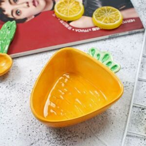 Vegetable Series Carrot Yellow Ceramic Condiment Bowl Small