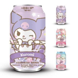 HIGH UP Ramune Sparkling Water Sanrio Grape Flavor 330ml